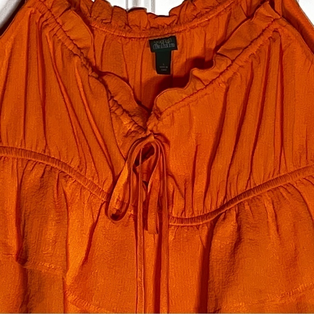 Wild Fable tiered orange tank crop top Large - Picture 3 of 6